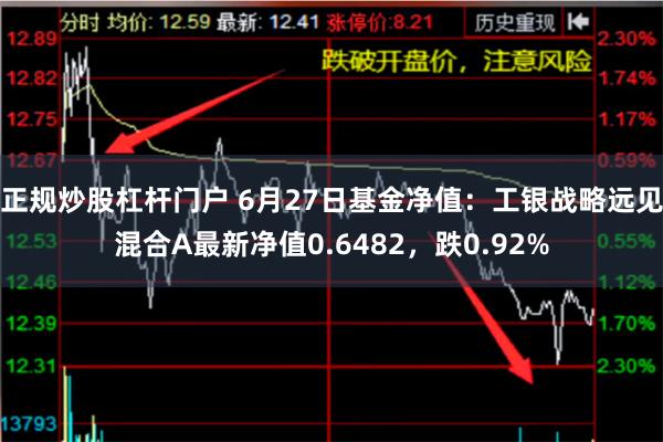 正规炒股杠杆门户 6月27日基金净值：工银战略远见混合A最新净值0.6482，跌0.92%