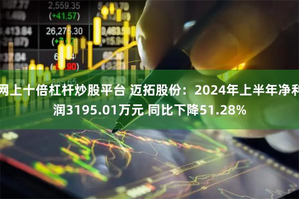 网上十倍杠杆炒股平台 迈拓股份：2024年上半年净利润3195.01万元 同比下降51.28%