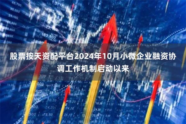 股票按天资配平台2024年10月小微企业融资协调工作机制启动以来