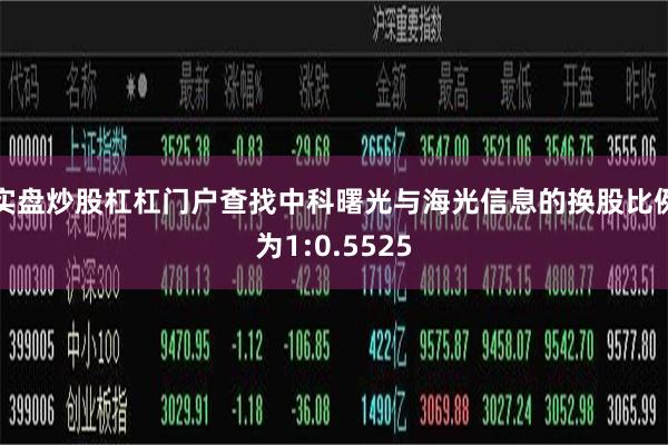 实盘炒股杠杠门户查找中科曙光与海光信息的换股比例为1:0.5525