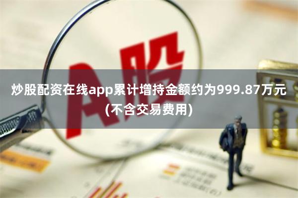 炒股配资在线app累计增持金额约为999.87万元(不含交易费用)